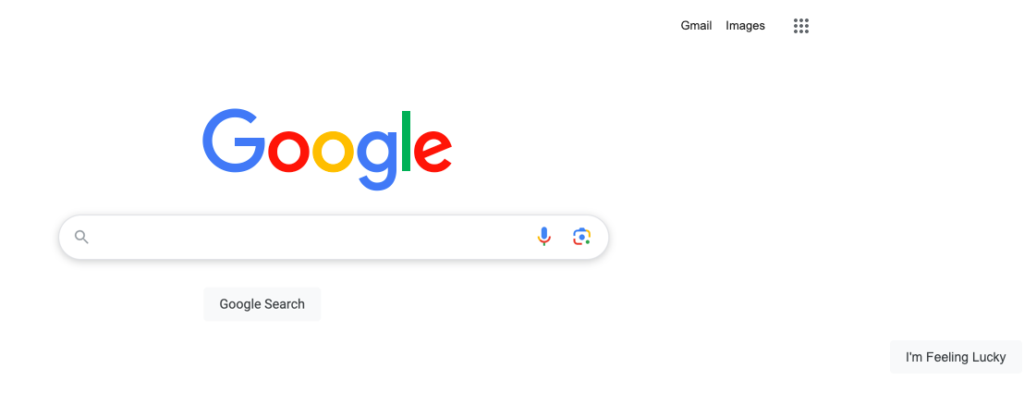 Google homepage [example 2 of 2]